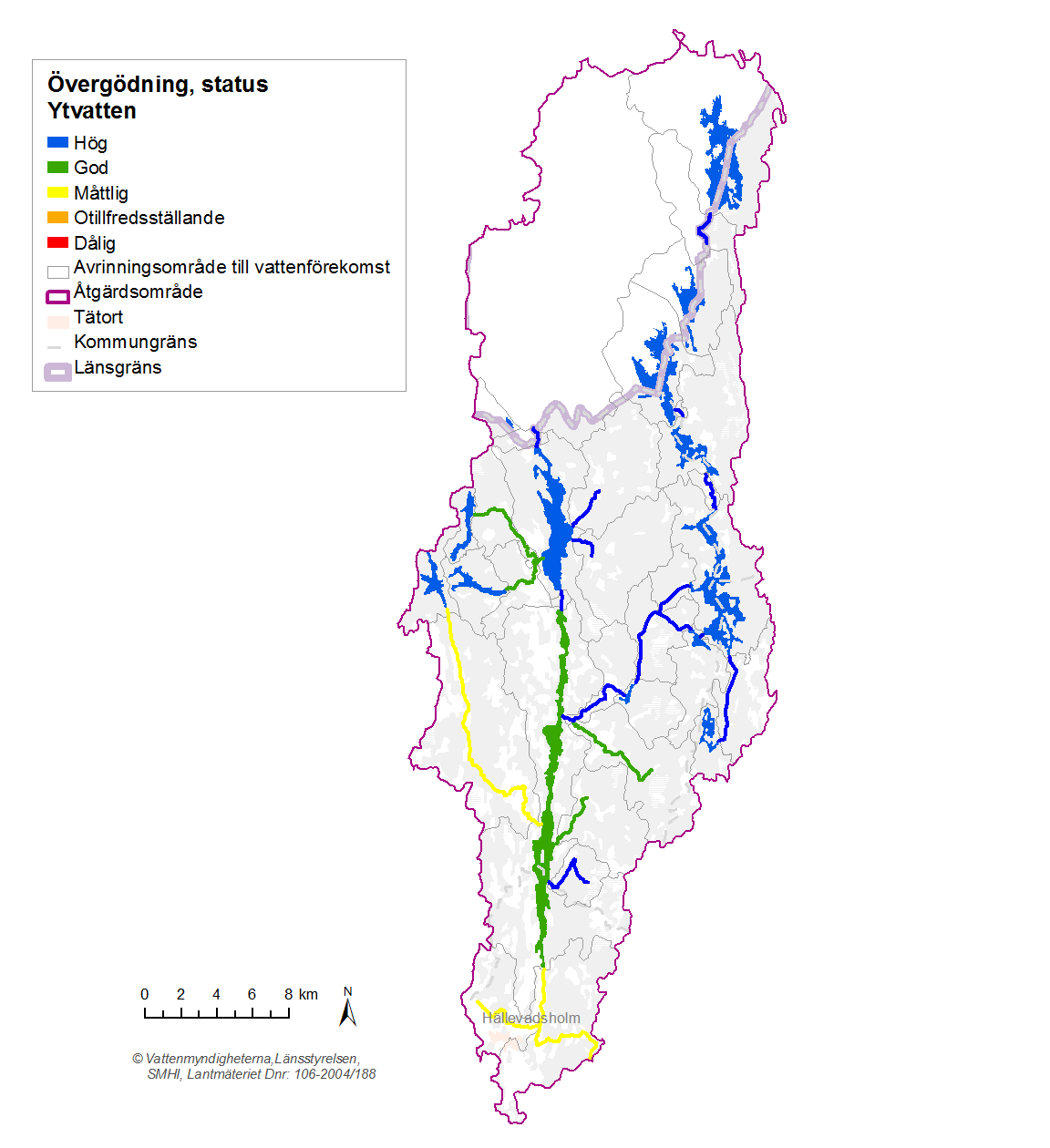 Förbättringsbehov Inom Enningdalsälvens åtgärdsområde finns 3 vattenförekomster som har sämre än god status på grund av övergödning. De är Rambergsån, Långevallsälven och Grimån.