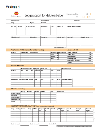 Leggerapport Består av Dagsrapport Sluttrapport/samlerapport