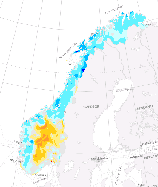 April Mai Juni Kilde: NVE og MET.no Kartene viser nedbør, avvik i prosent fra normalen (1971-2000) i april, mai og juni 2015.