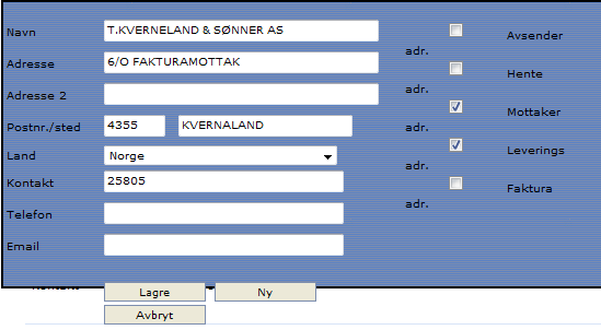 Editere sending før godkjenning Hvis sendingen ikke er godkjent og/eller holdt kan flere felt være mulig å endre. For sendinger som er rutesatt, så vil ruteplanen først kjøres ved godkjenningen.