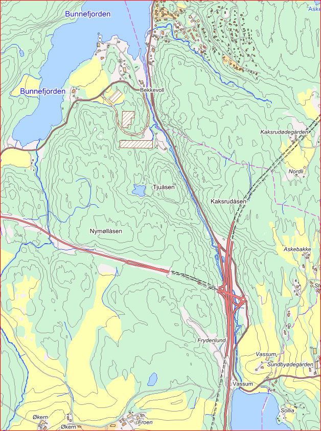 Stasjon Bekkevoll Stasjon Fossen Stasjon Mølla Stasjon Vassum Figur 4.