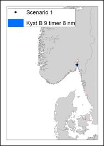 garantert fremmøtetid på 9 timer. (Figur 1.5). Innleie av fartøy med utstyr hentet fra beredskapsdepoter vurderes. (Figur 0.9).