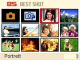 Bruk av BEST SHOT Hva er BEST SHOT? BEST SHOT tillater deg å velge blant en samling med bildeeksempler som representerer en rekke forskjellige fotograferingsforhold.