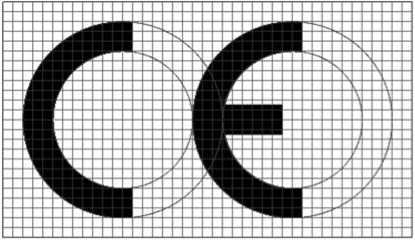 CE-merkingen skal inneholde: 1. CE-merket (den grafiske utformingen av CEmerket er harmonisert, og skal være minst 5 mm høy) 2. identifikasjonsnummer til det tekniske kontrollorgan (hvis relevant), 3.