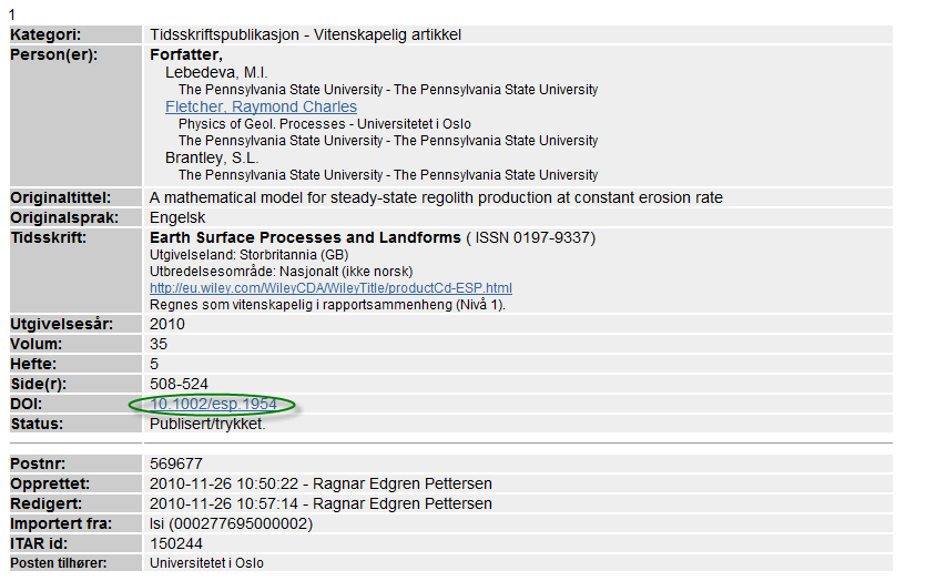 Rutinebeskrivelse for superbruker/leder ved enhet Kontroll av at alle forskerne ved enheten er registrert i Cristin 1) Sørg for at eksternfinansierte forskere og andre forskere/studenter (med