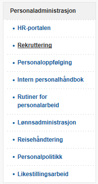 Arbeidsstøtte- Personaladministrasjon Under «Arbeidsstøtte» og «Personaladministrasjon» får man nyttig informasjon om blant annet: Bilagslønn http://www.uio.