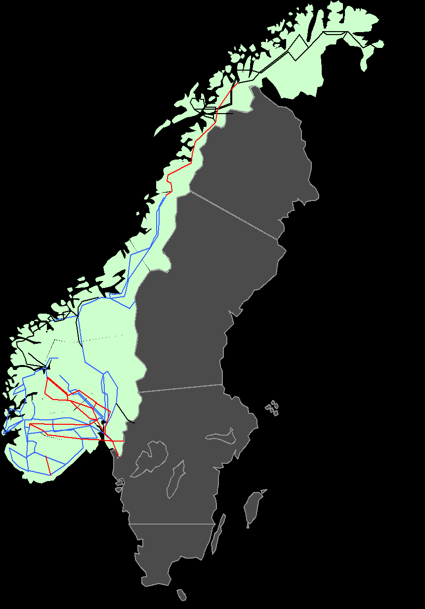 Eksempel marginaltap Namsos: Summen av skalert marginaltap mellom Namsos og alle forbrukspunkter i Norge og Sverige + Summen av skalert