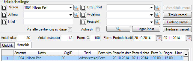 Varsel arbeidstakere som har jobbet mer enn 4 uker de siste 3 mnd Dokumentstøtte Når du skal kontrollere hvem som eventuelt har jobbet mer enn 4 uker de siste 3 måneder, for at du skal få avsluttet