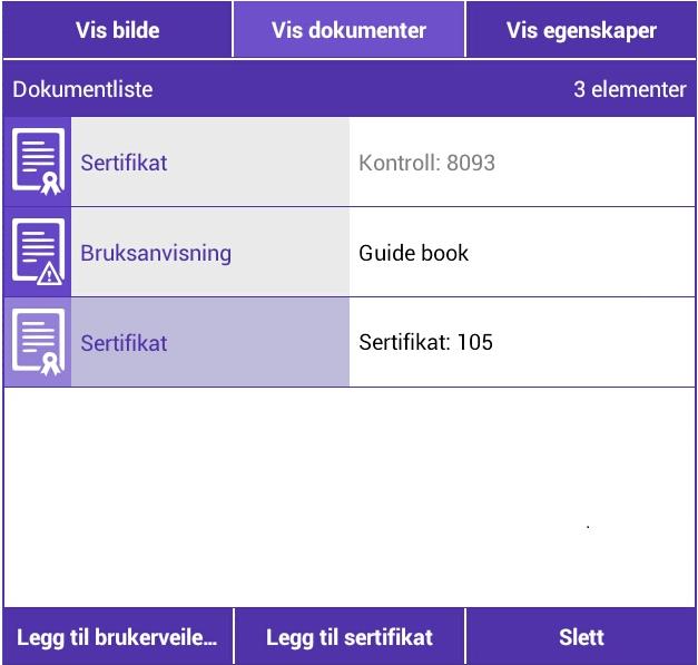 BEHANDLE UTSTYR Klikk "Endre EPC" for å hente en ny EPC fra din serie lastet ned i Innstilinger\EPC kontroll seksjonen (refererer til avsnittet "Endre EPC" i dette kapittelet.).