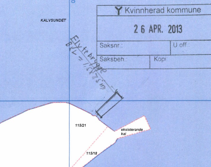 Side 4 Jon Henry Øren fekk dispensasjon frå arealformål i sjø til utlegging av flytebryggje på Snilstveitøy i forvaltningskomiteen 02.10.13.