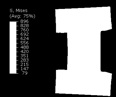 Figur 8.30: Spenningsfordeling i endeplate for prøvetype C Figur 8.