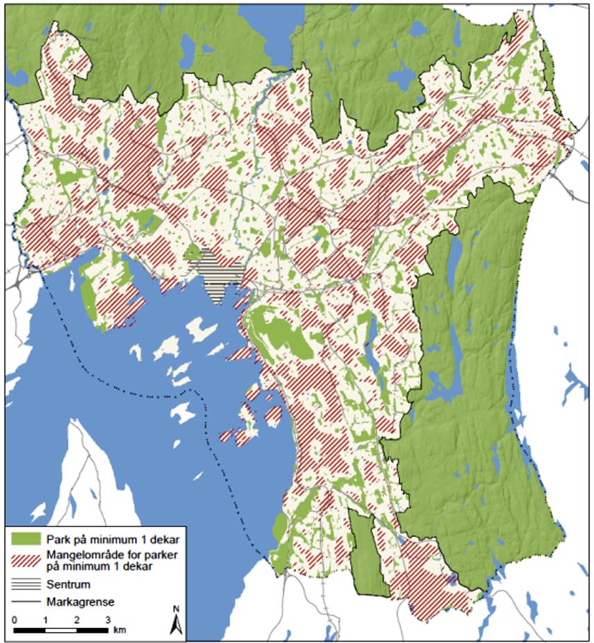 Områder som ikke har tilgang til planmessig