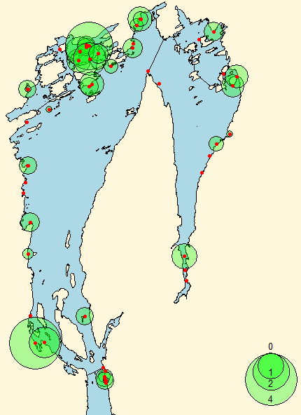 Fangst per innsats (felt) Flest fiskere, men lav fangst pr time Overraskende like tall for observert dagsfangst og hva fiskerne sjøl