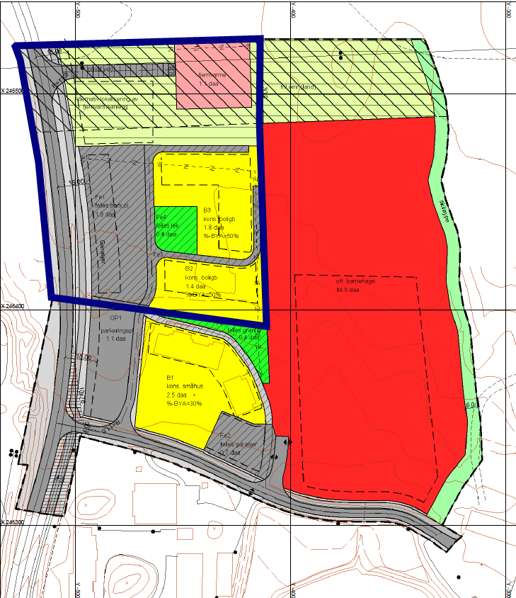 Reguleringsplan for Skolevegen på Harestua i Lunner kommune. Arbeidet utføres av Larkas Arkitekter AS / Areal + As på vegne av Lunner kommune v/eiendom og Infrastruktur.