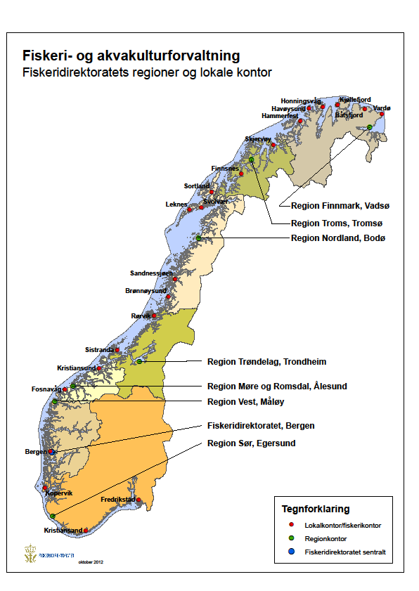 1. Kort om Fiskeridirektoratet BUDSJETT 2013 NOK 375,8 mill.
