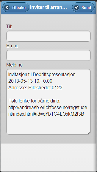 Bilde: 5.4 5.2.3 Skisser Før arbeidet startet med å lage applikasjonen ble det laget noen skisser i Balsamiq Mockups (se kapitel 4.4 i prosessrapport). Bilde 5.