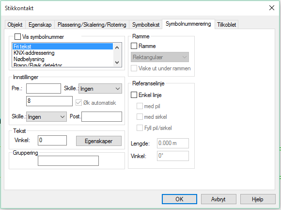 58 Installasjon DDS-CAD 11 Tilkoblet kurs og kabel Kabel- og kursinfo kan vises i modellen sammen med symbolet ved hjelp av