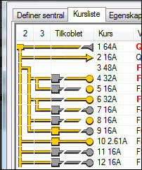 DDS-CAD 11 Endring av forlegningsmåte kan indikeres i modellen med sirkel eller linje. Velg Innstillinger for kabel fra menyen Kurs.