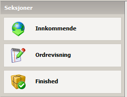 Seksjoner Seksjonene i Lablink er delt i 3 deler: Innkommende, Ordrevisning og Finished. Dette er de 3 ulike stadiene vi håndterer ordrene på.