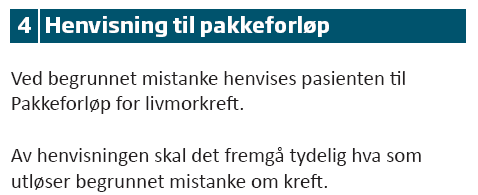 Kriterier for henvisning