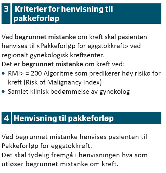 Kriterier for henvisning