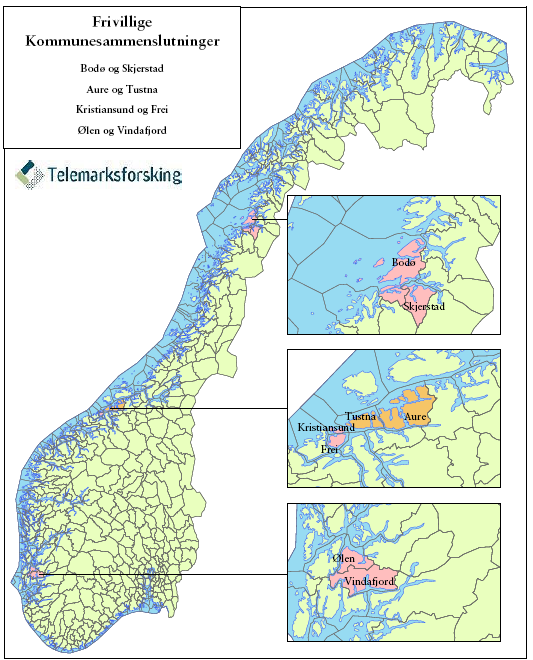 Nyere erfaringsgrunnlag - frivillige sammenslåinger 2001: Våle og Ramnes -> Re 2005: Bodø og Skjerstad -> Bodø 2006: Ølen og Vindafjord ->