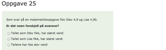 sammenhenger til at vi overser desimalkommaet, og ved andre anledninger til at vi tenker seg at desimaltallet er satt sammen av to uavhengige naturlige tall som er skilt fra hverandre med et komma.