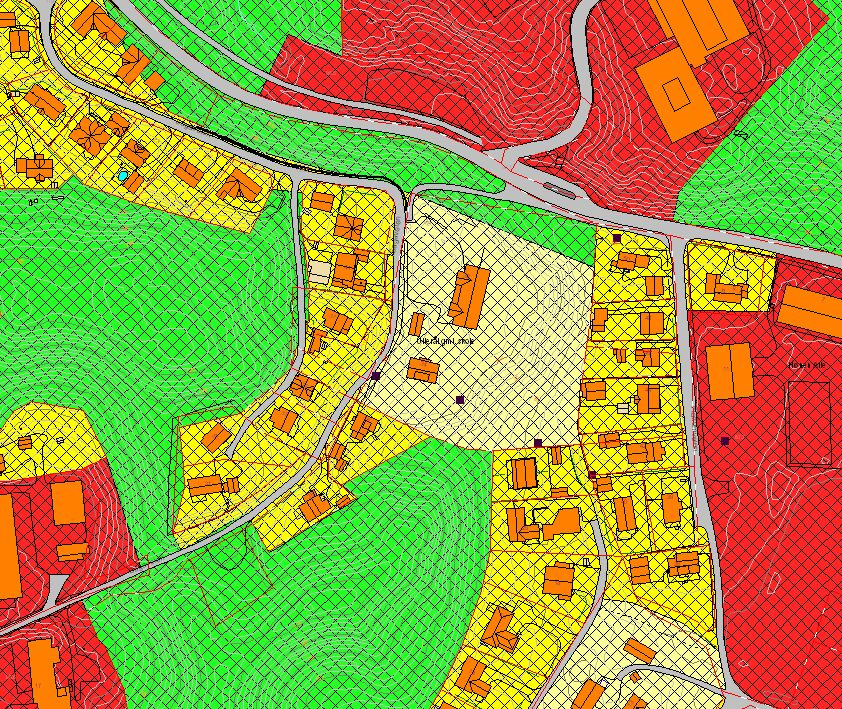 2/7 Kommunale planer Dagens kommuneplan for området viser utnyttelse til boliger, slik det her søkes om: På kommunens hjemmesider vises en eldre reguleringsplan der området er regulert til offentlig