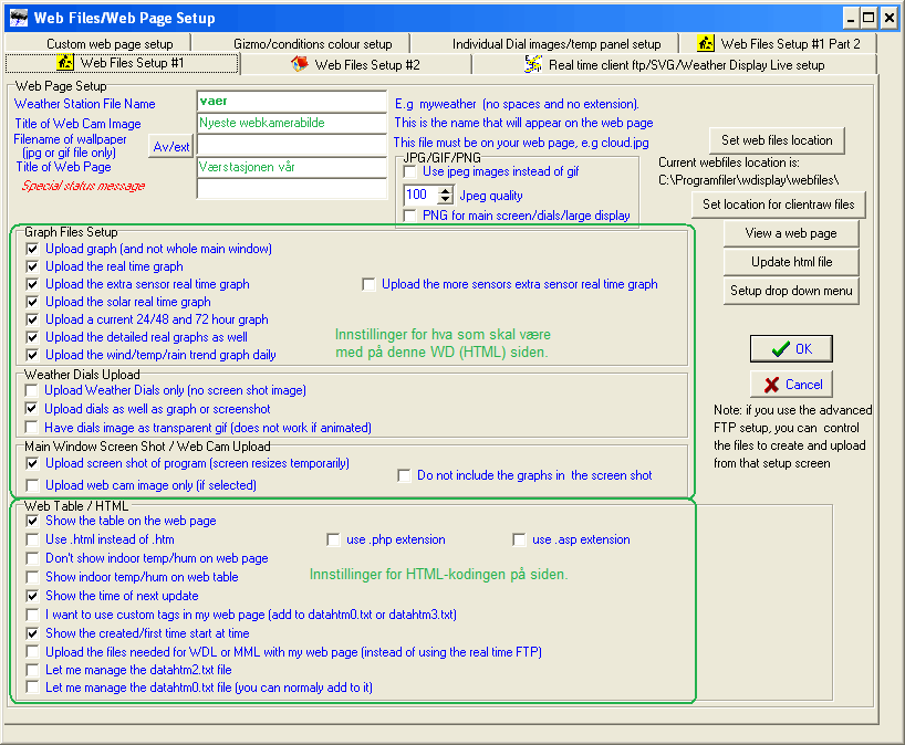 filene skal legges i (Remote Directory) før du skriver mappenavnet inn her. I tilfelle kan du bruke et standard FTP-program, f.eks. FileZilla.