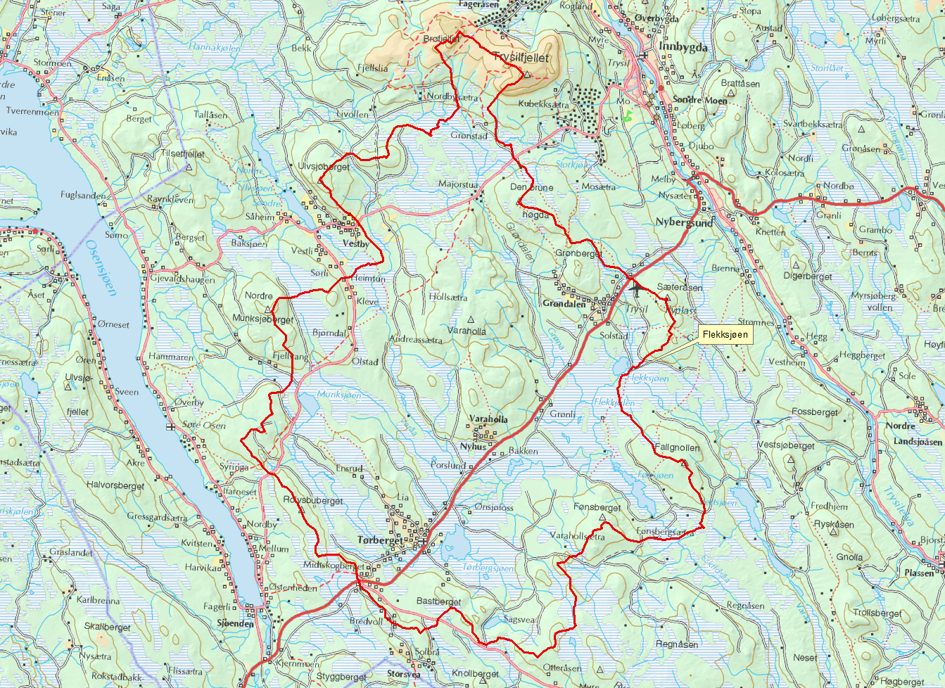 Beskrivelse av nedbørfeltet til planlagt inntakspunkt Varåa er beliggende i Trysil kommune. Vassdragsnummeret (regine) er 311.2B0, og elva er vernet iht. verneplan for vassdrag.