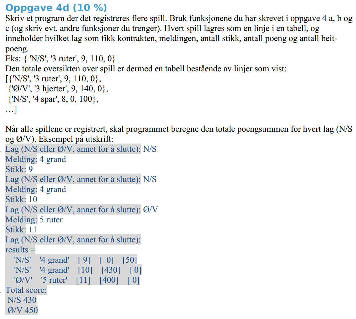 69 Oppgave d) To lag: N/S og Ø/V 13 kort pr.