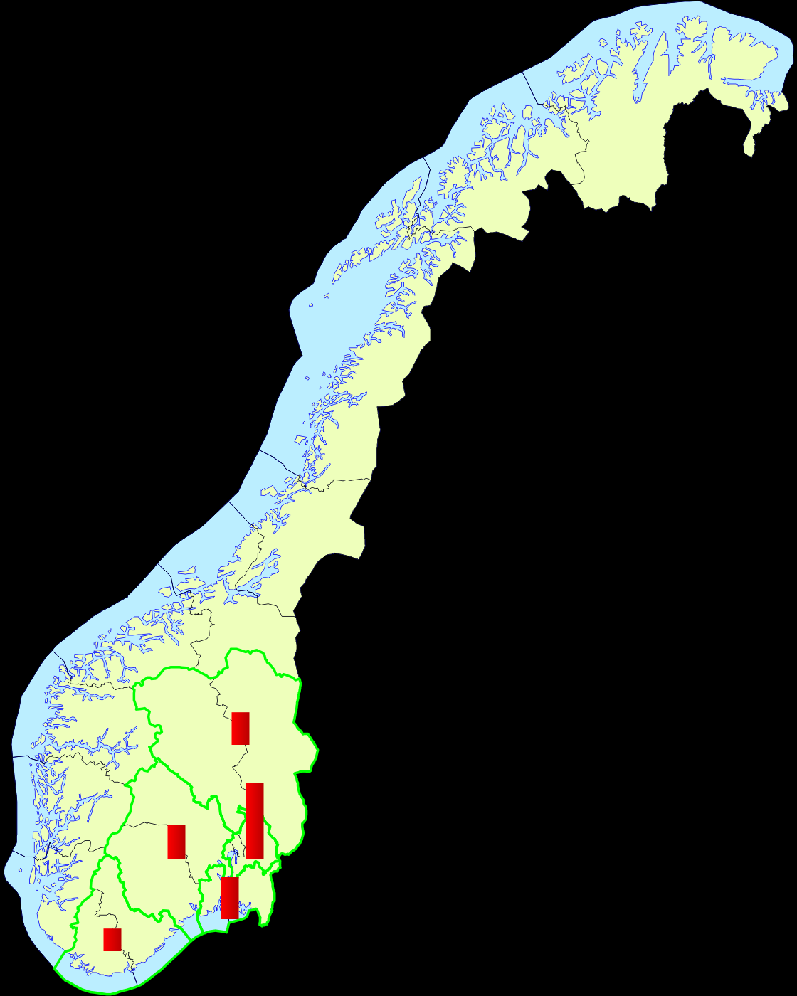 Personbiltrafikken (2014) Personbil-km Folketal Oslo og Akershus 21,3 % 23,8 % Østfold og Vestfold 11,9 % 10,3 % Hedmark og Oppland 9,2 % 7,5 % Buskerud og Telemark 9,7 % 8,7 % Aust-Agder og