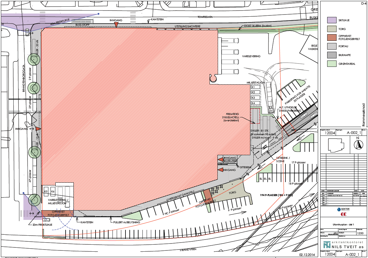 Utomshusplan Utomshusplan har en høy detaljeringsgrad for i en så tidlig skissefase. Det forutsettes en utvikling av planen gjennom prosjekteringsprosessen.