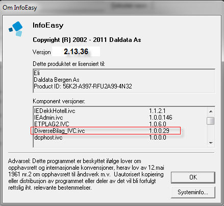 6. Diversebilagsmodul (Egen tilleggsmodul i InfoEasy) Diverse Bilagsmodulen gjør det mulig å lage regnskapsbilag i Excel som deretter importeres til InfoEasy.