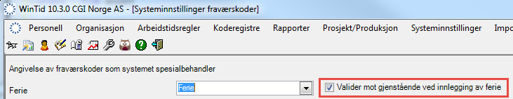 7. Bruk fast verdi for ferie Det er nå mulig å angi en fast verdi for hvor mye ferie som skal trekkes på et beregningsskjema.