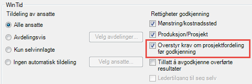 Dette valget gjaldt tidligere kun når ansatte skulle godkjenne, og det kan være at det allerede er krysset av for dette i ledernes applikasjonsoppsett. 3.