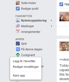 Kapittel 13 Øke nettverket Nye Facebook venner følg vanlig prosedyre på Facebook, søk opp venne og «legg til» Du kan best dele CuraGuard for hjelpere i en privat melding over Facebook.