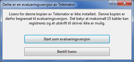 Installasjon av lisens Telemator (Starter med nettområde "Mitt Nett") Eksempel nettområder (filene må pakkes ut først) 8.