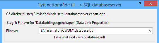 db_ddladmin gir oppgraderingsmulighet (valgfri). Brukeren hindres ikke i å åpne databasen med en nyere versjon av Telemator.