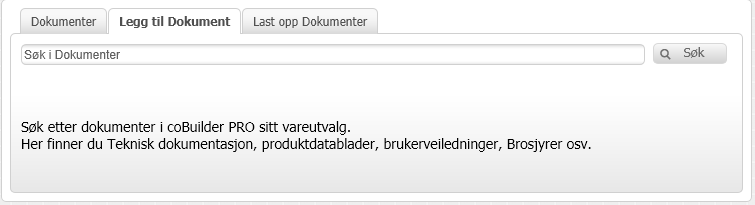 Valgte Produkter blir merket med en mørkere grå stjerne i kolonnen Favoritt A1:3 Dokumenter Dokumenter - her vil se se en oversikt over dokumenter som er lagt til på valgt brukersted.