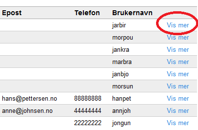 Dette må gjøres manuelt ved å skrive inn informasjon om brukeren og velge region. Informasjonen som er nødvendig her er: Region Fornavn Etternavn Telefonnummer Epost 5.1.3.