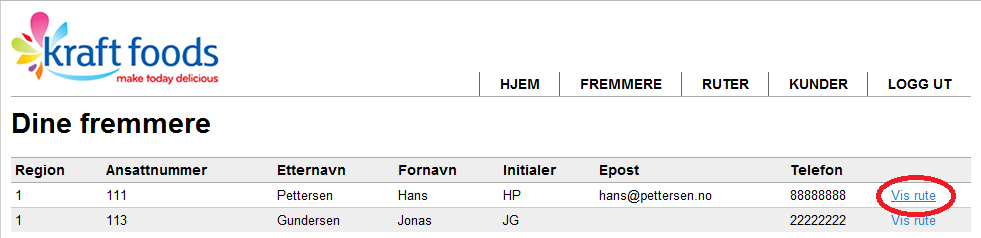 5.3 SELGER Som selger har du relativt få funksjoner i forhold til regionssjefen.