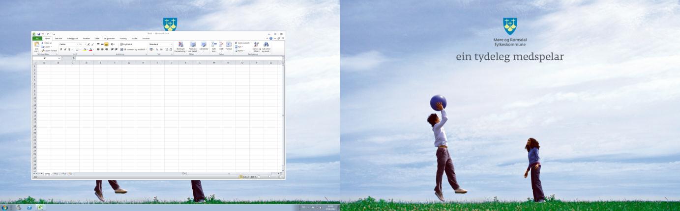 deretter trykt på MS Excel 2010 for å starte Excel.