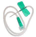 Sette inn nålen i venen 1. Sørg for at det henger noen strimler med tape klare til bruk og at enden til infusjonssystemet er innenfor rekkevidde.