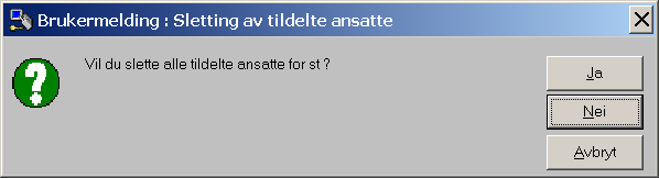 brukernavn, tilgangskode og tildelte ansatte med navn og ansatt nummer. Resultatet kan skrives ut ved å velg skriverikonet fra menylinjalen.