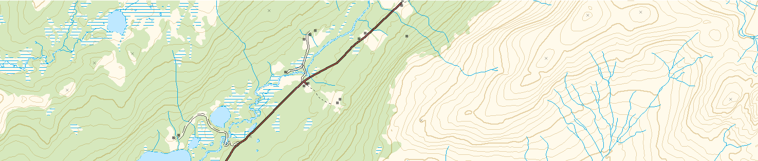 Indre Pantdalen (Hattfjelldal, Nordland). Pantdalen Bantemejælla Pantdalselva Tøllevstakken 608 613 Stormyra 722 861 854 Pantdalselva l Holmvatnet 799 808 831 847 Areal 22.