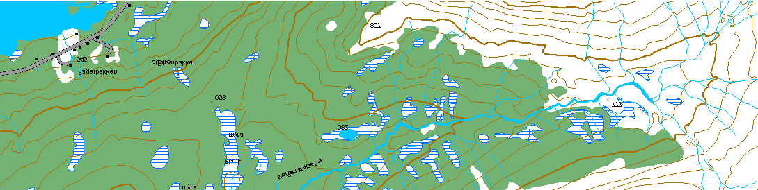 Indre Pantdalen (Hattfjelldal, Nordland) Målestokk 1:24 928 7271000