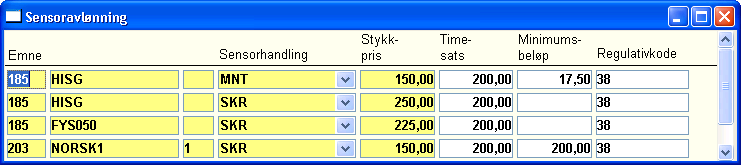 - 31-6. Registrering/avregning for utført arbeid Etter at vurderingsarbeidet er gjennomført skal veiledere, sensorer, eksamensvakter og eventuelt andre ha oppgjør for utført arbeid.