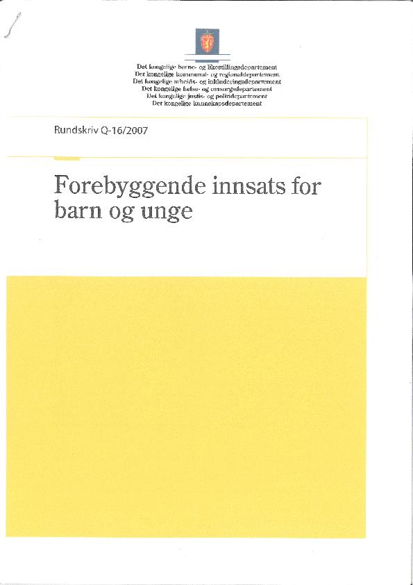 Rundskriv fra 6 departementer «FNs barnekonvensjon skal være