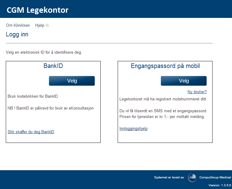 16.2.1.2. Pasienten melder seg inn selv med BankID Forutsetningen for at pasienten kan meldes inn til bruk av eportal med BankID er at pasienten har følgende: Aktiv journal på legekontoret.